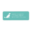 Search for golden retriever puppy return address labels Cute