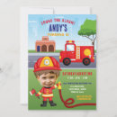 Search for fireman birthday invitations Fire engine birthday