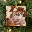 Search for cowgirl boots christmas tree decorations Pink