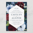 Search for navy blue flowers invitations Summer