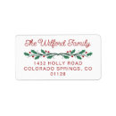 Search for wreath return address labels Christmas greenery