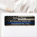 Search for thin blue line return address labels Law enforcement