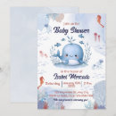 Search for blue whale baby shower invitations Under the sea
