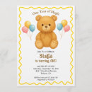 Search for teddy bear birthday invitations Gender neutral birthday