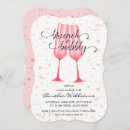 Search for pop the bubbly bridal shower invitations Pink and gold