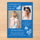 Search for blue and white graduation invitations Simple