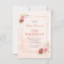 Search for floral 75th birthday invitations Boho