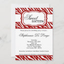 Search for red zebra birthday invitations White