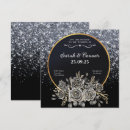 Search for black gold and silver invitations Glitter