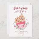 Search for nail party invitations Pink
