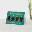 Search for cute cat christmas cards Green