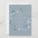 Search for dusty blue floral wedding invitations Garden
