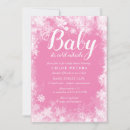 Search for pink and white baby shower invitations Snowflake