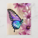 Search for pretty blue butterflies postcards Watercolor