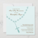 Search for square first communion invitations Blue