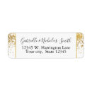 Search for gold glitter confetti return address labels White