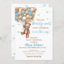 Search for hot air balloon baby boy shower invitations Bearly wait