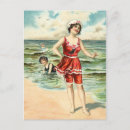 Search for vintage bathing beauties postcards Illustration