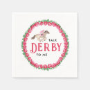 Search for horse racing napkins Pink