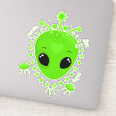 Search for friendly alien stickers Cute