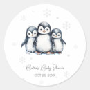 Search for baby penguins stickers Winter baby shower