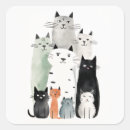 Search for minimalist cat stickers Watercolor