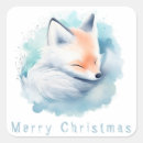 Search for fox in snow stickers Merry christmas