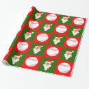 Search for christmas baseball wrapping paper Santa