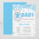 Search for blue baby boy shower invitations Snowflake