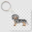 Search for black haired key rings Dachshund