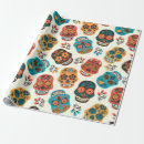 Search for sugar skull wrapping paper Halloween