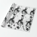 Search for music wrapping paper Black and white
