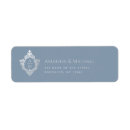 Search for blue and grey return address labels Vintage