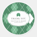Search for boy baby shower favor stickers Green