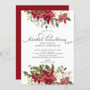 Search for poinsettia bridal shower invitations Red
