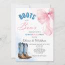 Search for boots or bows gender reveal invitations Coquette