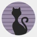 Search for black cat silhouette stickers Halloween