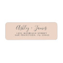 Search for pastel peach return address labels Modern typography