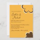 Search for brown and orange wedding invitations Retro