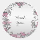 Search for silver pink wedding stickers Floral