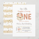 Search for turning 1 invitations Little pumpkin