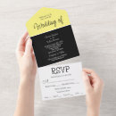 Search for black white yellow wedding invitations Simple