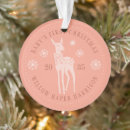 Search for pink deer christmas tree decorations Keepsake