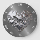 Search for brushed steel clocks Silver