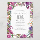 Search for floral 18th birthday invitations Purple