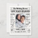 Search for newspaper save the dates Engagement