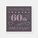 Search for 60th anniversary wedding napkins Elegant