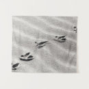 Search for footprints in the sand art Beach