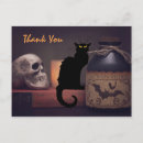 Search for black cat thank you postcards Thanks