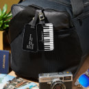 Search for piano luggage tags Black and white
